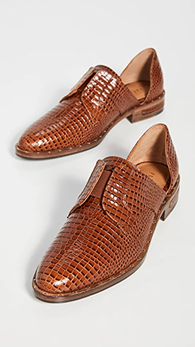 Shop Freda Salvador Laceless D'orsay Oxford Shoes In Oak