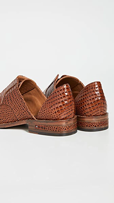 Shop Freda Salvador Laceless D'orsay Oxford Shoes In Oak