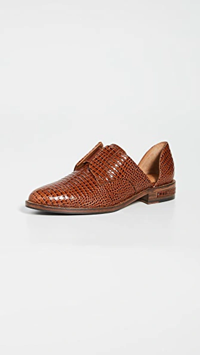 Shop Freda Salvador Laceless D'orsay Oxford Shoes In Oak