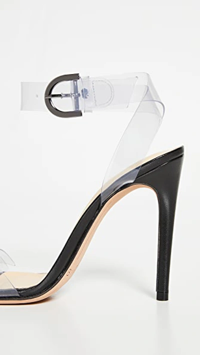 Shop Alexandre Birman Clarita Pvc Sandals 100mm In Transparent/black