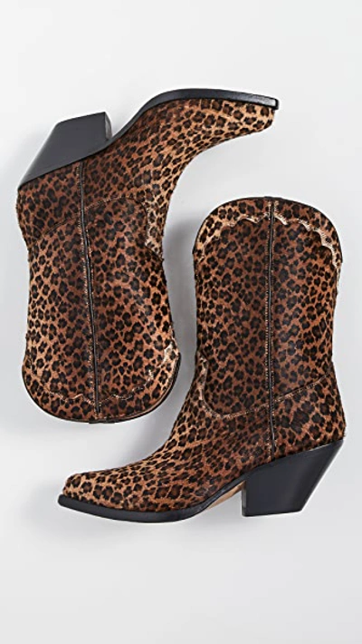 Shop Buttero Elise Short Boots In Cava Leopard