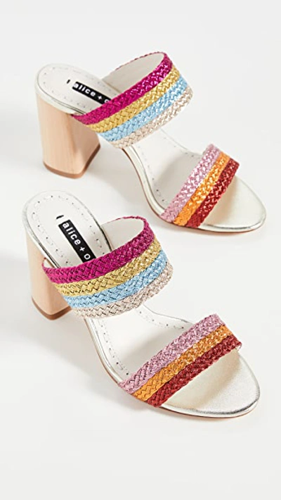 Shop Alice And Olivia Loni Mules In Multi