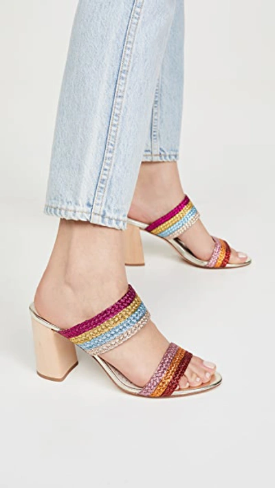 Shop Alice And Olivia Loni Mules In Multi