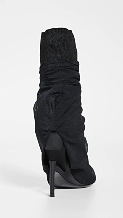 Shop Ben Taverniti Unravel Project Tulle Broken Heel Boots In Black