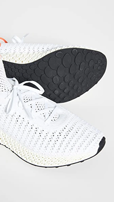 Shop Adidas By Stella Mccartney Alphaedge 4d Sneakers In Core White/true Orange