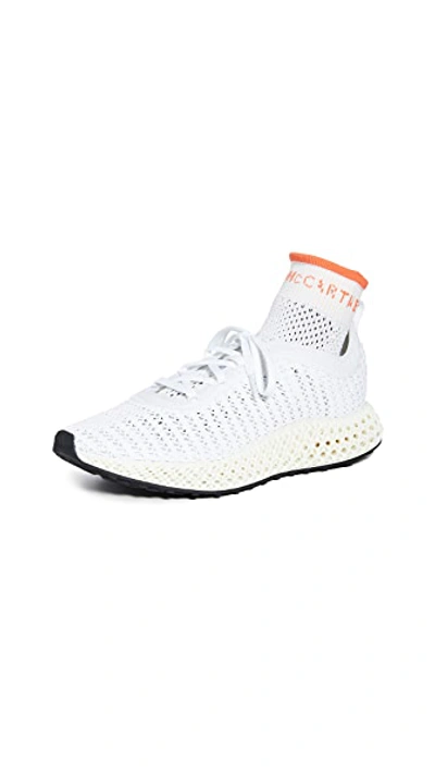 Shop Adidas By Stella Mccartney Alphaedge 4d Sneakers In Core White/true Orange