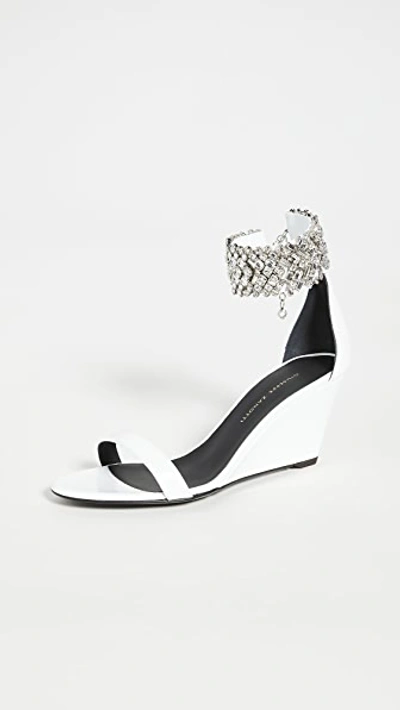 Shop Giuseppe Zanotti Ankle Strap Sandals In Tambo Bianco