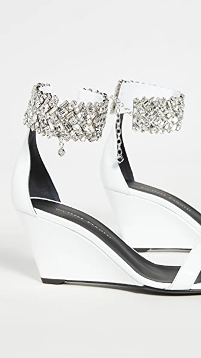 Shop Giuseppe Zanotti Ankle Strap Sandals In Tambo Bianco