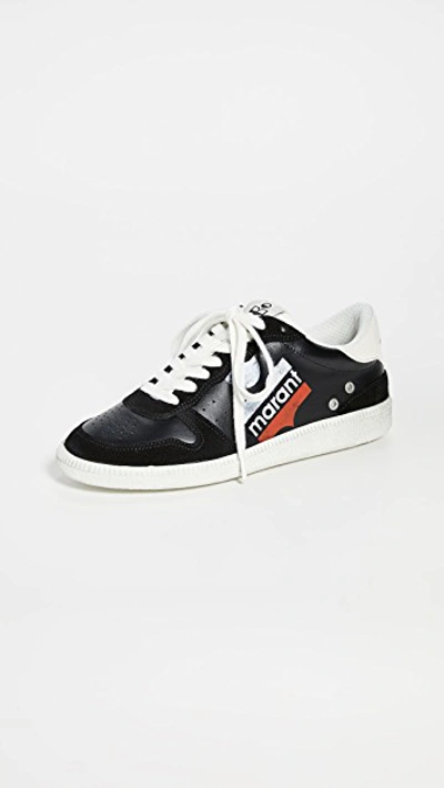 Shop Isabel Marant Bulian Sneakers In Black