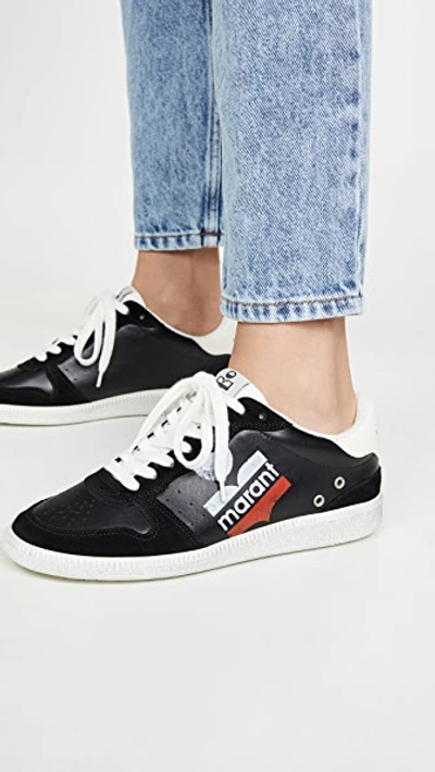 Shop Isabel Marant Bulian Sneakers In Black