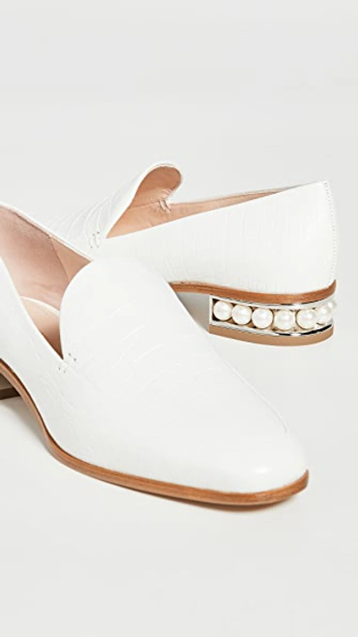 Shop Nicholas Kirkwood Casati Moccasin Loafers In White
