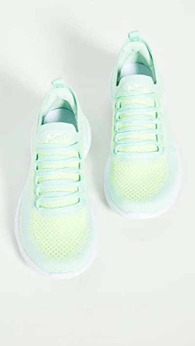 Shop Apl Athletic Propulsion Labs Techloom Breeze Sneakers In Peppermint/energy/white