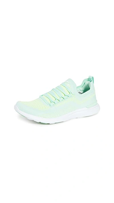Shop Apl Athletic Propulsion Labs Techloom Breeze Sneakers In Peppermint/energy/white