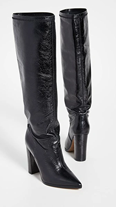 Shop Matiko Liza To The Knee Boots In Black