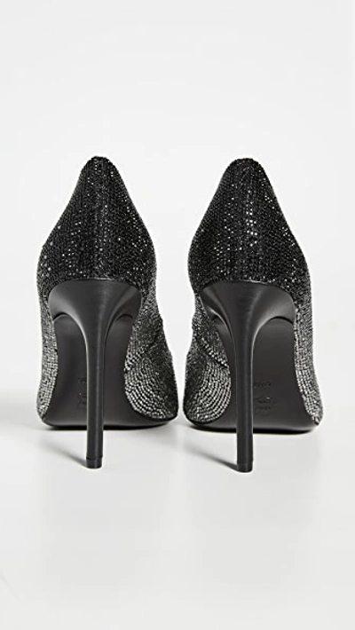 Shop Alice And Olivia Calliey Pumps In Black/silver