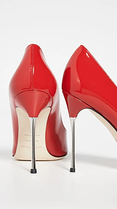 Shop Sergio Rossi Godiva Steel Pumps In Carminio