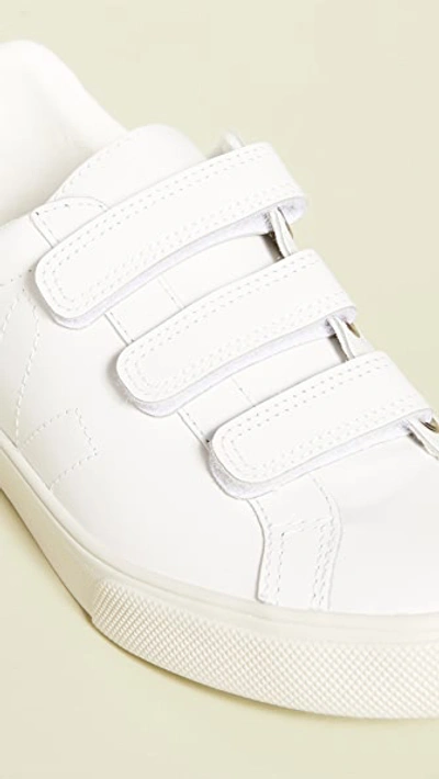 Shop Veja 3-lock Sneakers In Extra White