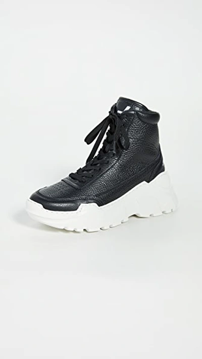 Shop Joshua Sanders Zenith Classic Donna High Top Sneakers In Black/white