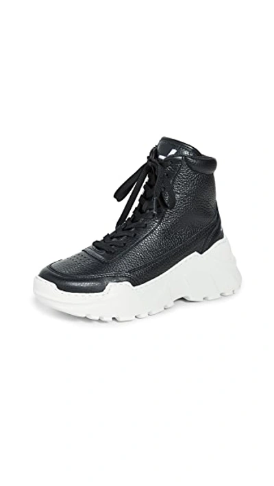 Shop Joshua Sanders Zenith Classic Donna High Top Sneakers In Black/white