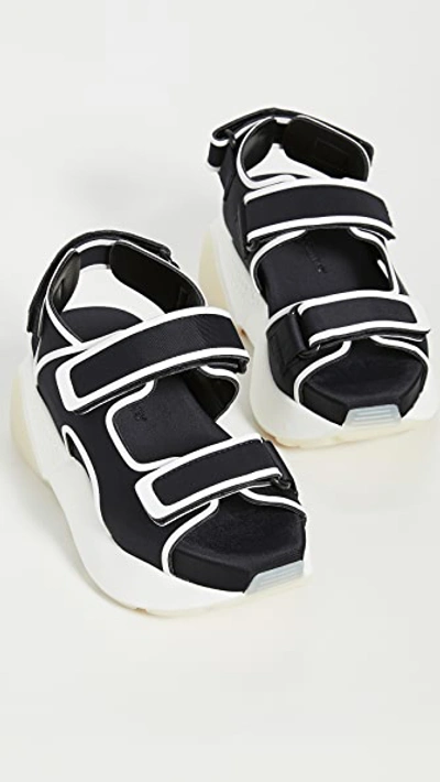 Shop Stella Mccartney Chunky Sandals In Black/white