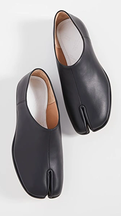 Shop Maison Margiela Tabi Flat Utilitarian Mules In Black