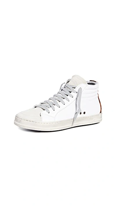 Shop P448 F9 Skate Sneakers In White/leb