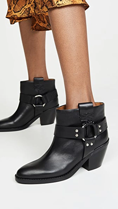 Shop See By Chloé Eddie Ankle Western Boots In Nero