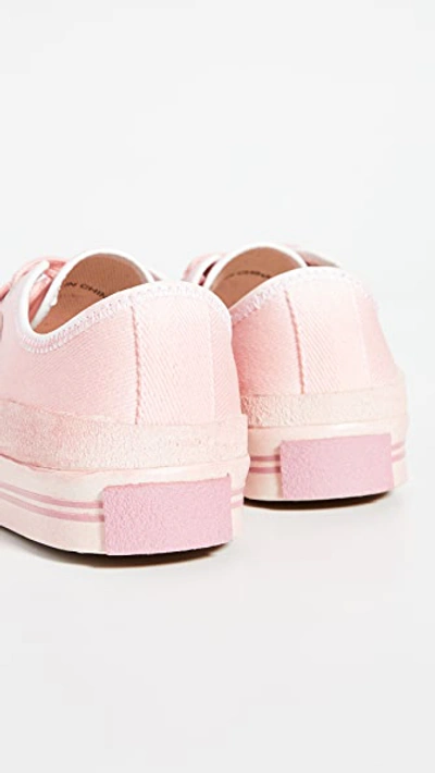 Shop Acne Studios Logo Patch Dip Dye Sneakers In Pink