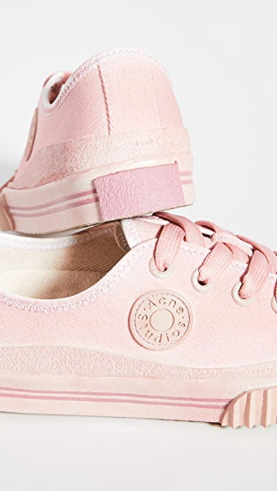 Shop Acne Studios Logo Patch Dip Dye Sneakers In Pink