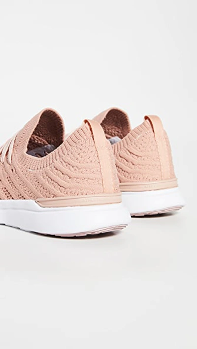 Shop Apl Athletic Propulsion Labs Techloom Wave Sneakers In Simply Rose/white