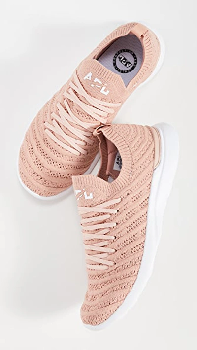 Shop Apl Athletic Propulsion Labs Techloom Wave Sneakers In Simply Rose/white