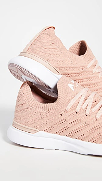 Shop Apl Athletic Propulsion Labs Techloom Wave Sneakers In Simply Rose/white