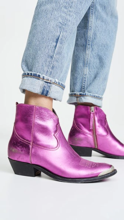 Shop Golden Goose Young Boots In Fuxia