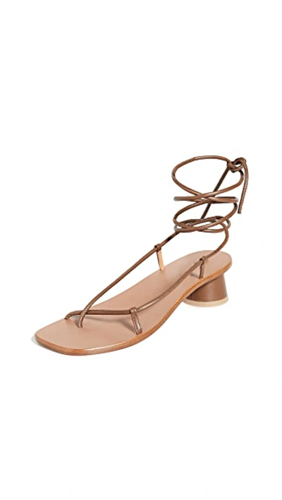 Shop Loq Olea Strappy Sandals In Mousse