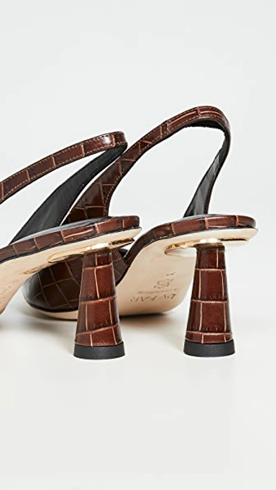 Shop By Far Diana Slingback Pumps In Nutella