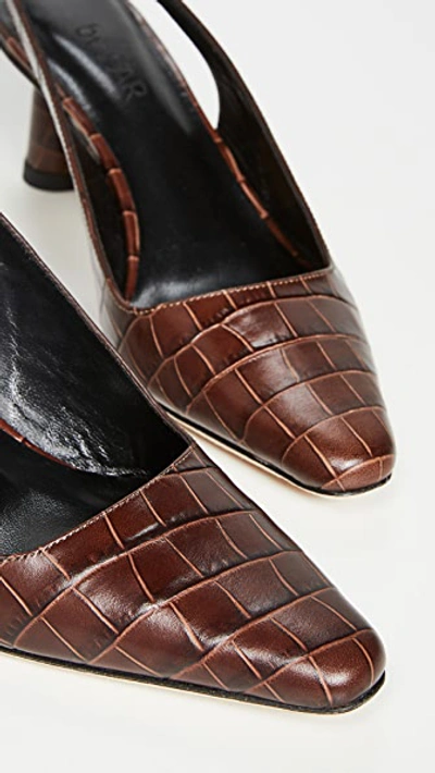 Shop By Far Diana Slingback Pumps In Nutella