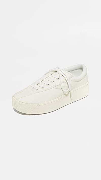 Shop Tretorn Nylite Bold Platform Classic Sneakers In Vintage White