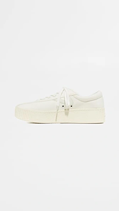 Shop Tretorn Nylite Bold Platform Classic Sneakers In Vintage White