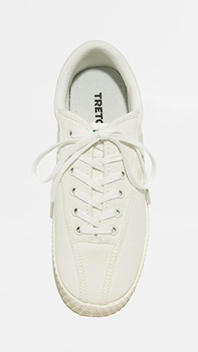 Shop Tretorn Nylite Bold Platform Classic Sneakers In Vintage White