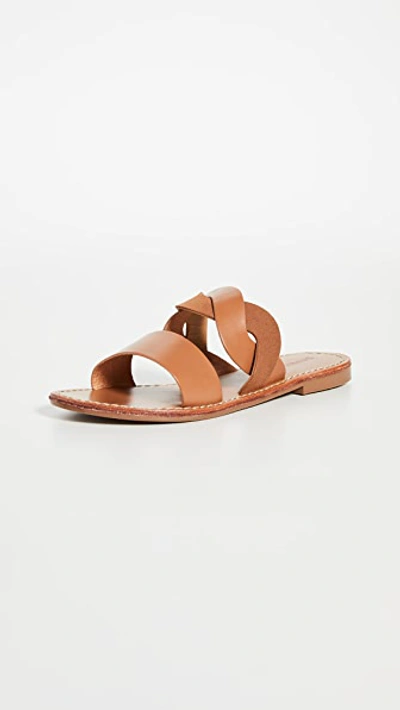 Shop Soludos Imogen Leather Sandals In Walnut