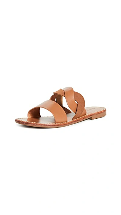 Shop Soludos Imogen Leather Sandals In Walnut