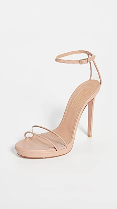 Shop Aquazzura Minimalist 115mm Sandals In Powder Pink