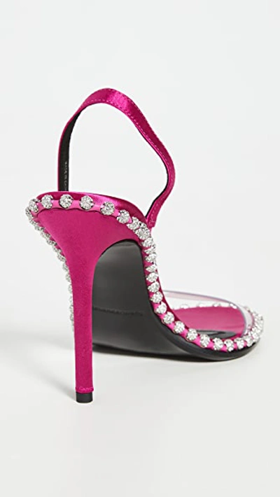 Shop Alexander Wang Nova Crystal Sandals In Hot Pink