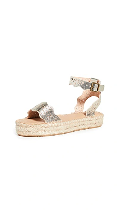 Shop Soludos Cadiz Wave Sandals Platinum 9