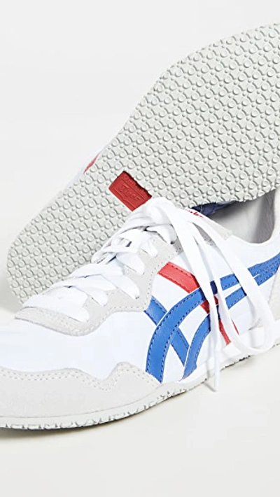 Shop Onitsuka Tiger Serrano Sneakers In White/blue