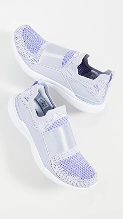 Shop Apl Athletic Propulsion Labs Techloom Bliss Sneakers In Faded Lavender/ultraviolet/whi