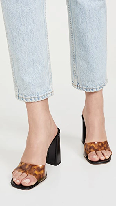 Shop By Far Juju Mule Sandals In Juju Tortoise