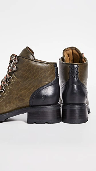 Shop Frye Alta Hiker Boots In Olive Multi