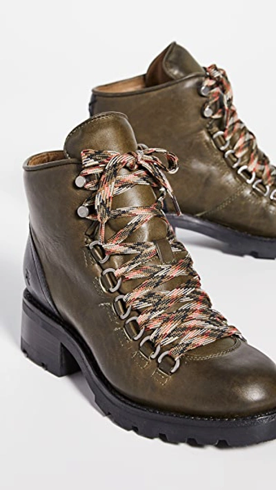 Shop Frye Alta Hiker Boots In Olive Multi