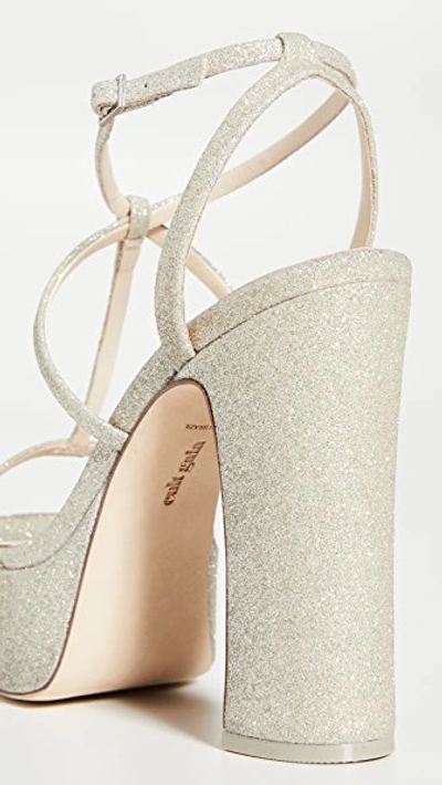 Shop Cult Gaia Angela Heeled Sandals In Salt Glitter